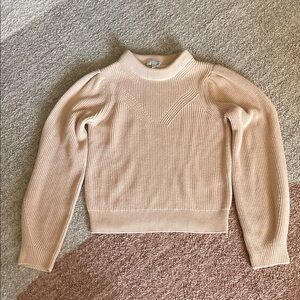 Joie Soft Beige Turtleneck Sweater M Cotton/Cashmere